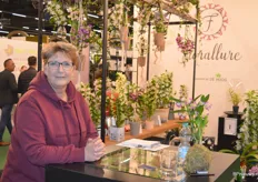 Jolanda van Nieuwenhuijze van De Hoog Orchids, die sinds jaar en dag de dendrobiums onder het merk Florallure in de markt zet.